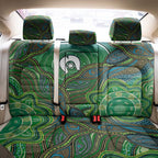 Torres Strait Islands Back Car Seat Cover Indigenous Ocean Wave Dot Green Color