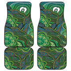 Torres Strait Islands Car Mats Indigenous Ocean Wave Dot Green Color