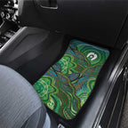 Torres Strait Islands Car Mats Indigenous Ocean Wave Dot Green Color