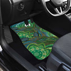 Torres Strait Islands Car Mats Indigenous Ocean Wave Dot Green Color