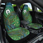 Torres Strait Islands Car Seat Cover Indigenous Ocean Wave Dot Green Color