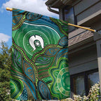 Torres Strait Islands Garden Flag Indigenous Ocean Wave Dot Green Color
