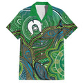 Torres Strait Islands Hawaiian Shirt Indigenous Ocean Wave Dot Green Color
