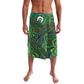 Torres Strait Islands Lavalava Indigenous Ocean Wave Dot Green Color