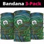Torres Strait Islands Neck Gaiter Indigenous Ocean Wave Dot Green Color