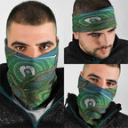Torres Strait Islands Neck Gaiter Indigenous Ocean Wave Dot Green Color