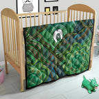 Torres Strait Islands Quilt Indigenous Ocean Wave Dot Green Color