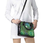 Torres Strait Islands Shoulder Handbag Indigenous Ocean Wave Dot Green Color