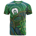 Torres Strait Islands T Shirt Indigenous Ocean Wave Dot Green Color