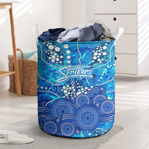 Adelaide Strikers Laundry Basket Graffiti Urban Aboriginal Dot Abstract Design