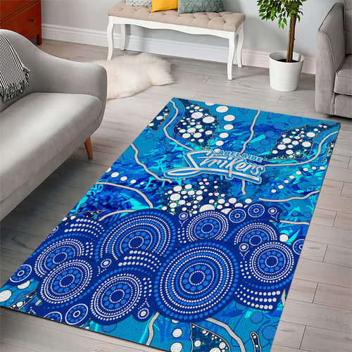 Adelaide Strikers Area Rug Graffiti Urban Aboriginal Dot Abstract Design