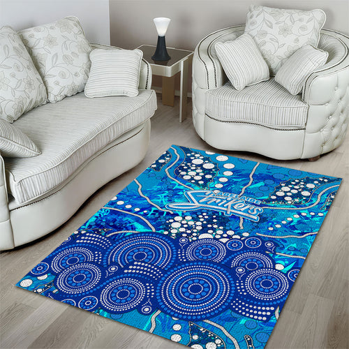 Adelaide Strikers Area Rug Graffiti Urban Aboriginal Dot Abstract Design