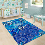 Adelaide Strikers Area Rug Graffiti Urban Aboriginal Dot Abstract Design