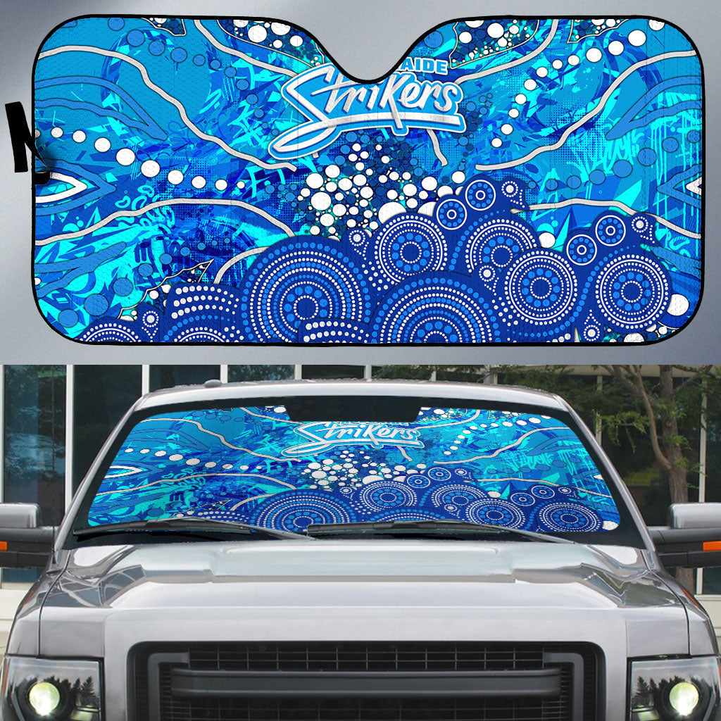 Adelaide Strikers Auto Sun Shade Graffiti Urban Aboriginal Dot Abstract Design