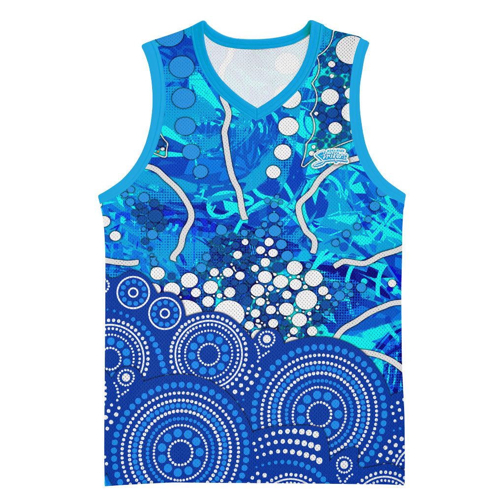 Adelaide Strikers Basketball Jersey Graffiti Urban Aboriginal Dot Abstract Design
