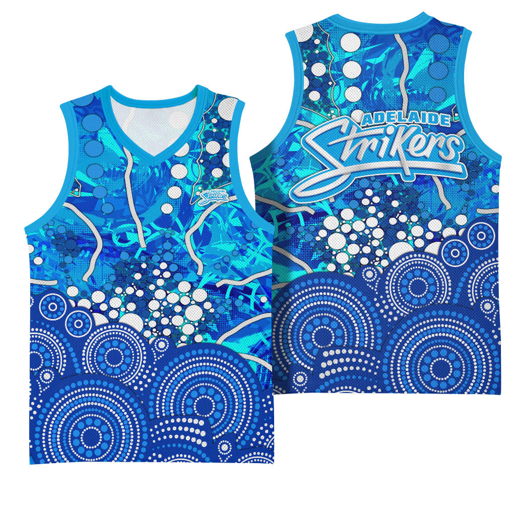 Adelaide Strikers Basketball Jersey Graffiti Urban Aboriginal Dot Abstract Design