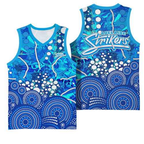 Adelaide Strikers Basketball Jersey Graffiti Urban Aboriginal Dot Abstract Design