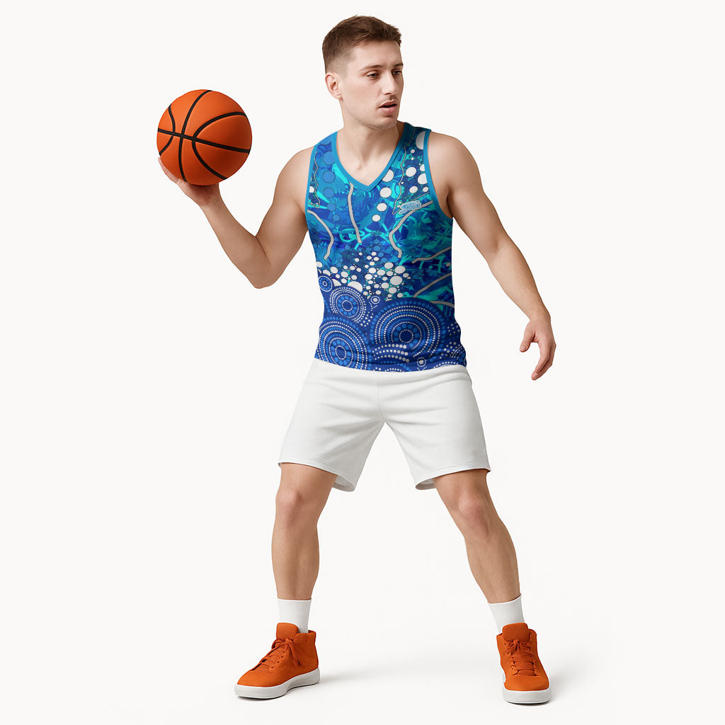 Adelaide Strikers Basketball Jersey Graffiti Urban Aboriginal Dot Abstract Design
