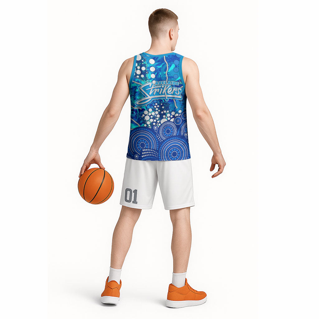 Adelaide Strikers Basketball Jersey Graffiti Urban Aboriginal Dot Abstract Design