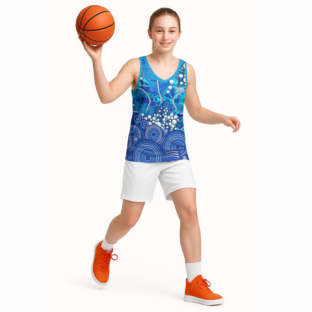 Adelaide Strikers Basketball Jersey Graffiti Urban Aboriginal Dot Abstract Design