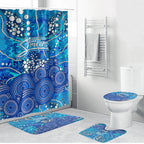 Adelaide Strikers Bathroom Set Graffiti Urban Aboriginal Dot Abstract Design