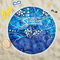 Adelaide Strikers Beach Blanket Graffiti Urban Aboriginal Dot Abstract Design