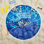 Adelaide Strikers Beach Blanket Graffiti Urban Aboriginal Dot Abstract Design