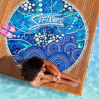Adelaide Strikers Beach Blanket Graffiti Urban Aboriginal Dot Abstract Design