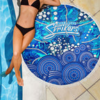 Adelaide Strikers Beach Blanket Graffiti Urban Aboriginal Dot Abstract Design