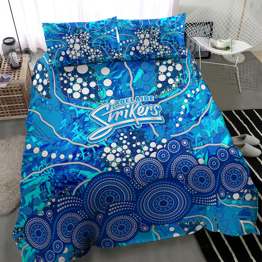 Adelaide Strikers Bedding Set Graffiti Urban Aboriginal Dot Abstract Design