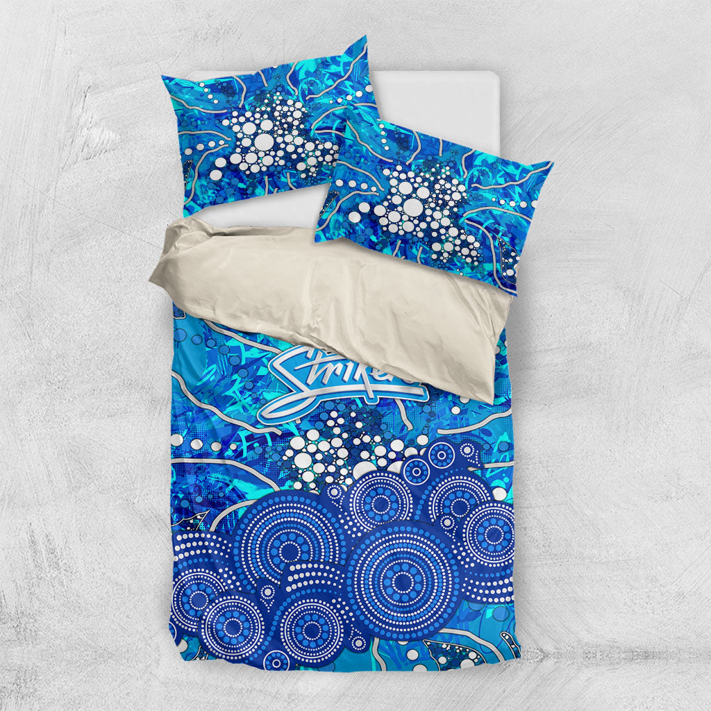 Adelaide Strikers Bedding Set Graffiti Urban Aboriginal Dot Abstract Design