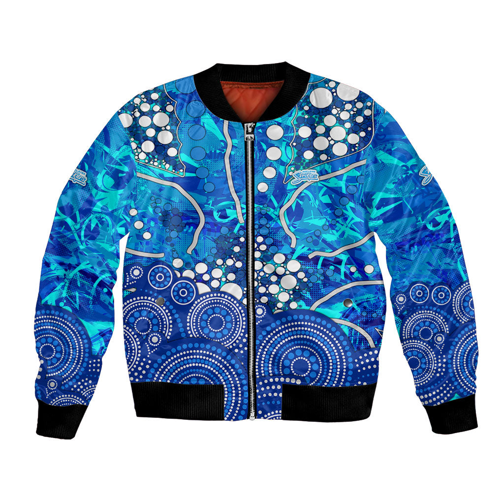 Adelaide Strikers Bomber Jacket Graffiti Urban Aboriginal Dot Abstract Design
