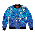 Adelaide Strikers Bomber Jacket Graffiti Urban Aboriginal Dot Abstract Design