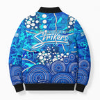 Adelaide Strikers Bomber Puffer Jacket Graffiti Urban Aboriginal Dot Abstract Design