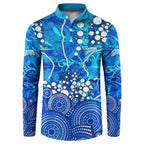 Adelaide Strikers Button Sweatshirt Graffiti Urban Aboriginal Dot Abstract Design