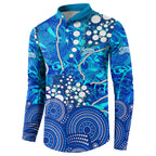 Adelaide Strikers Button Sweatshirt Graffiti Urban Aboriginal Dot Abstract Design