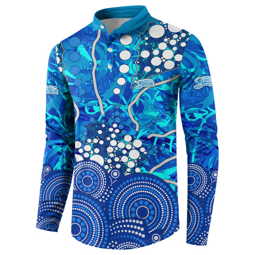 Adelaide Strikers Button Sweatshirt Graffiti Urban Aboriginal Dot Abstract Design