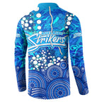 Adelaide Strikers Button Sweatshirt Graffiti Urban Aboriginal Dot Abstract Design