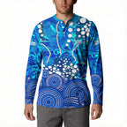 Adelaide Strikers Button Sweatshirt Graffiti Urban Aboriginal Dot Abstract Design
