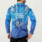 Adelaide Strikers Button Sweatshirt Graffiti Urban Aboriginal Dot Abstract Design
