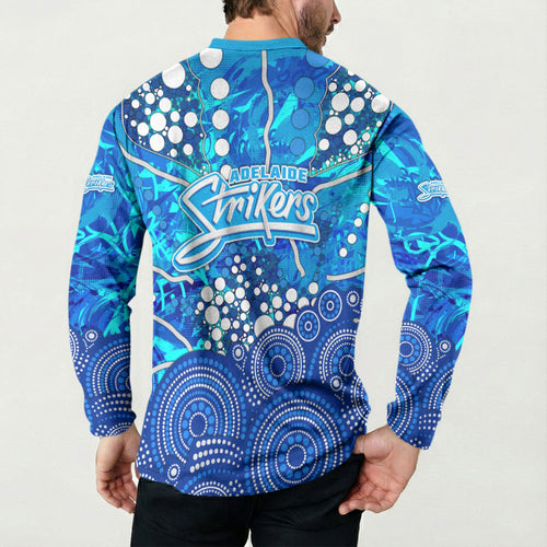 Adelaide Strikers Button Sweatshirt Graffiti Urban Aboriginal Dot Abstract Design