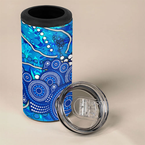 Adelaide Strikers 4 in 1 Can Cooler Tumbler Graffiti Urban Aboriginal Dot Abstract Design