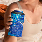 Adelaide Strikers 4 in 1 Can Cooler Tumbler Graffiti Urban Aboriginal Dot Abstract Design