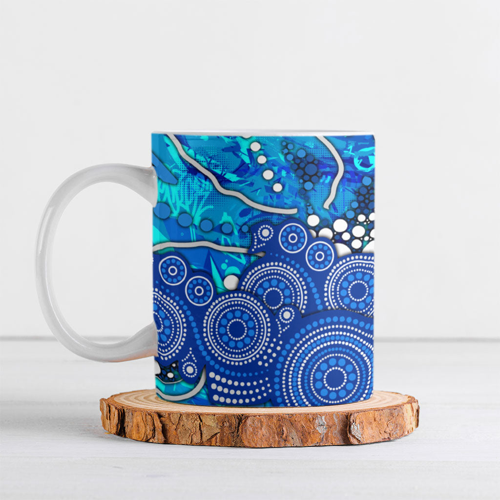 Adelaide Strikers Ceramic Mug Graffiti Urban Aboriginal Dot Abstract Design