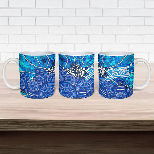 Adelaide Strikers Ceramic Mug Graffiti Urban Aboriginal Dot Abstract Design