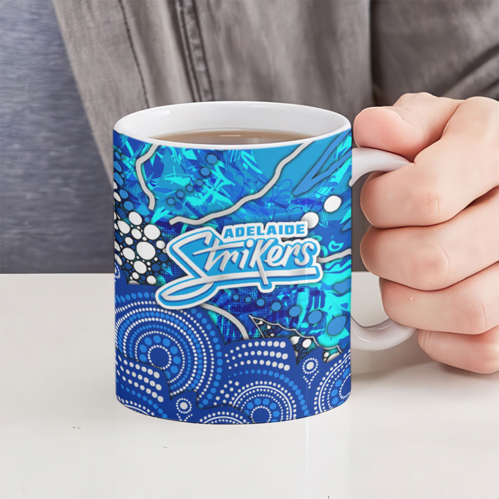 Adelaide Strikers Ceramic Mug Graffiti Urban Aboriginal Dot Abstract Design
