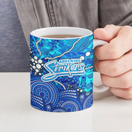 Adelaide Strikers Ceramic Mug Graffiti Urban Aboriginal Dot Abstract Design