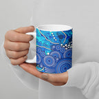 Adelaide Strikers Ceramic Mug Graffiti Urban Aboriginal Dot Abstract Design