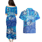 Adelaide Strikers Couples Matching Puletasi and Hawaiian Shirt Graffiti Urban Aboriginal Dot Abstract Design