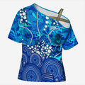 Adelaide Strikers Cross Shoulder Shirt Graffiti Urban Aboriginal Dot Abstract Design
